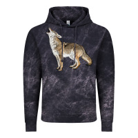 Cloud Black Howling Coyote Vintage Hoodie - LillyAllenDesigns