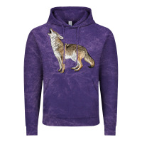 Cloud Purple Howling Coyote Vintage Hoodie - LillyAllenDesigns
