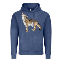 Vintage Denim Howling Coyote Vintage Hoodie - LillyAllenDesigns