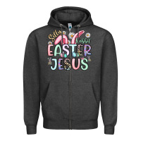 Charcoal Heather silly rabbit easter jesus Zipper Hoodie - Artiststas