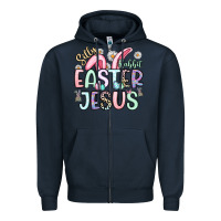 Navy silly rabbit easter jesus Zipper Hoodie - Artiststas