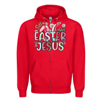 Red silly rabbit easter jesus Zipper Hoodie - Artiststas