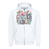 White silly rabbit easter jesus Zipper Hoodie - Artiststas