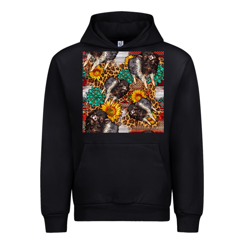 Baby Hampshire Pig Sunflowers Seamless Pattern Urban Hoodie by FaDigitalArtStudio | Teevron