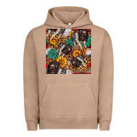Pigment Burro baby hampshire pig sunflowers seamless pattern Urban Hoodie - FaDigitalArtStudio