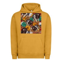 Pigment Peanut Butter baby hampshire pig sunflowers seamless pattern Urban Hoodie - FaDigitalArtStudio