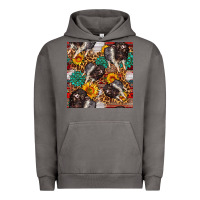 Pigment Tornado baby hampshire pig sunflowers seamless pattern Urban Hoodie - FaDigitalArtStudio