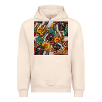 Sandshell baby hampshire pig sunflowers seamless pattern Urban Hoodie - FaDigitalArtStudio