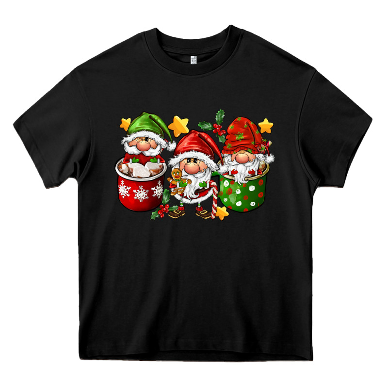 Coffee Cup Santa Gnomies Heavy Core Tee by FaDigitalArtStudio | Teevron
