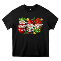 Black coffee cup santa gnomies Heavy Core Tee - FaDigitalArtStudio