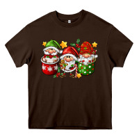 Chocolate Brown coffee cup santa gnomies Heavy Core Tee - FaDigitalArtStudio