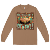 Toasted Coconut raising hell with the hippies and the cowboys Long Sleeve Tee - NancyCooperArtShop