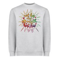 Heather Grey not by my strength but his Heavyweight Sweatshirt - MaliasSmallBusiness