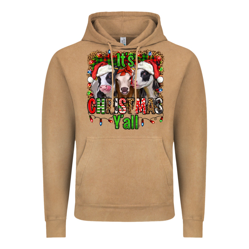 It's Christmas Y'all Heifers Vintage Hoodie by Jasminsmagicworld | Teevron