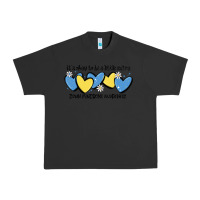 Pigment Black it's okay to be little extra down syndrome awarene Urban Heavy Tee - MaliasSmallBusiness