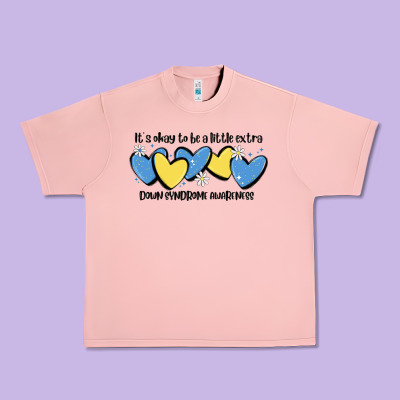 It's Okay To Be Little Extra Down Syndrome Awarene Urban Heavy Tee Designed By Maliassmallbusiness
