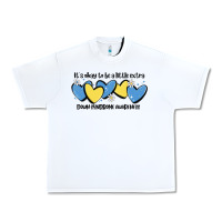White it's okay to be little extra down syndrome awarene Urban Heavy Tee - MaliasSmallBusiness