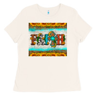 Bone faith cross and sunflower tumbler Ladies Tee - HRA Design Shop