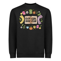 Black cozy book girl club Heavyweight Sweatshirt - MaliasSmallBusiness