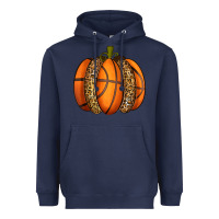 Navy Basketball Pumpkin Heavyweight Hoodie - texasbilliewilder