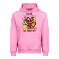 Fuchsia Pink feed me crawfish tell me im pretty Urban Hoodie - FaDigitalArtStudio