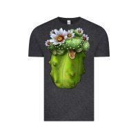 Vintage Black blossfeldia cacti Vintage Tee - LillyAllenDesigns