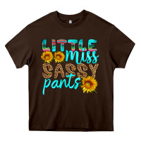 Chocolate Brown little miss sassy pants Heavy Core Tee - HRA Design Shop