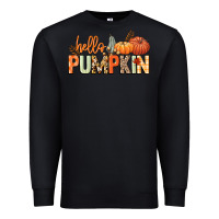 Black Hello pumpkin Premium Sweatshirt - NancyCooperArtShop