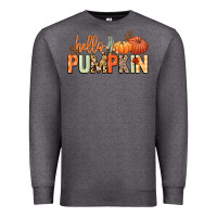 Charcoal Heather Hello pumpkin Premium Sweatshirt - NancyCooperArtShop