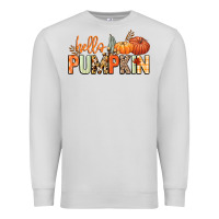 Dove Grey Hello pumpkin Premium Sweatshirt - NancyCooperArtShop