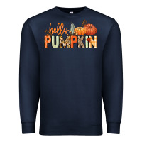 Navy Hello pumpkin Premium Sweatshirt - NancyCooperArtShop
