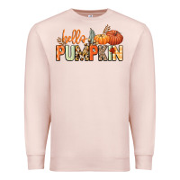 Pale Pink Hello pumpkin Premium Sweatshirt - NancyCooperArtShop