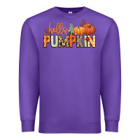 Purple Hello pumpkin Premium Sweatshirt - NancyCooperArtShop
