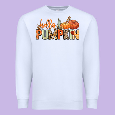 Hello Pumpkin Premium Sweatshirt Designed By Nancycooperartshop