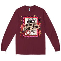 Burgundy smutty book club admit one good girls only Long Sleeve Tee - MaliasSmallBusiness
