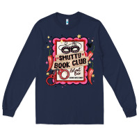Navy smutty book club admit one good girls only Long Sleeve Tee - MaliasSmallBusiness