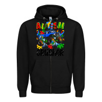 Black autism crusher Zipper Hoodie - Artiststas