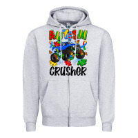 Heather Grey autism crusher Zipper Hoodie - Artiststas