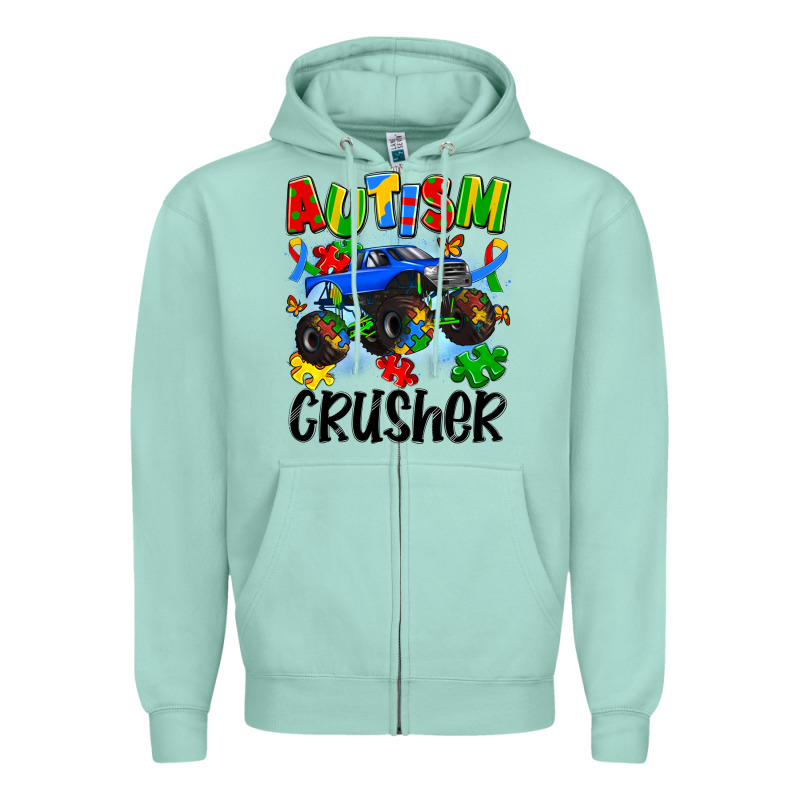 Autism Crusher Zipper Hoodie by Artiststas | Teevron