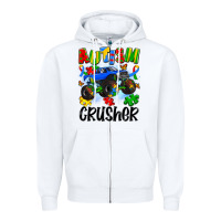 White autism crusher Zipper Hoodie - Artiststas