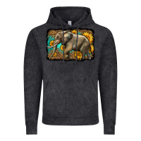 Vintage Arctic western sunflowers elephant Vintage Hoodie - LillyAllenDesigns