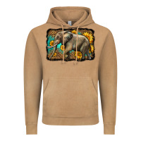 Vintage Camel western sunflowers elephant Vintage Hoodie - LillyAllenDesigns