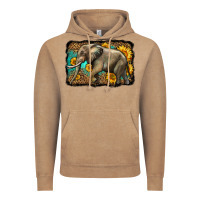 Vintage Coffee western sunflowers elephant Vintage Hoodie - LillyAllenDesigns