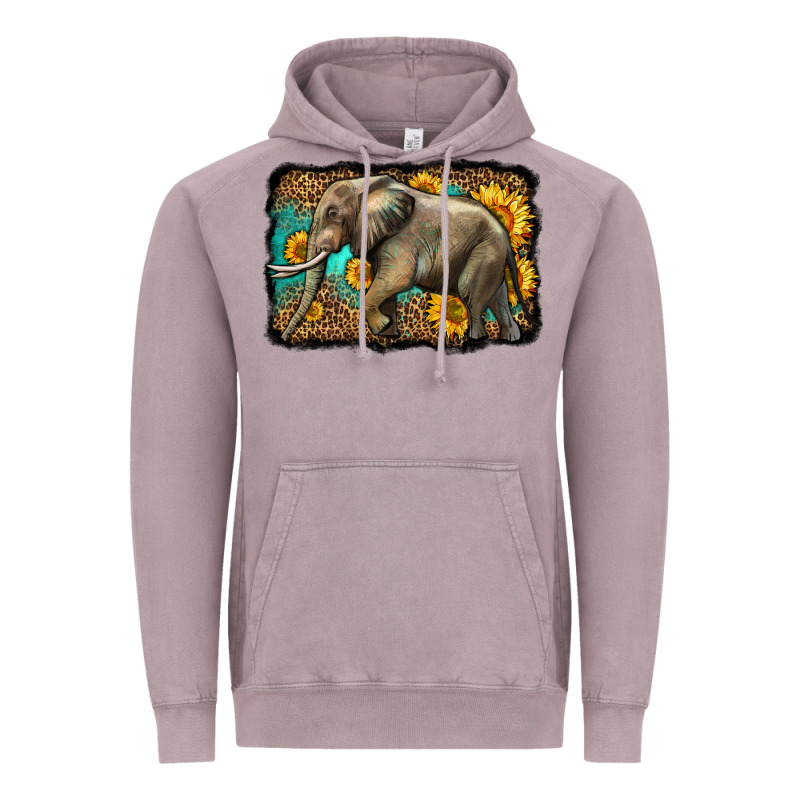 Western Sunflowers Elephant Vintage Hoodie by LillyAllenDesigns | Teevron