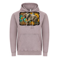 Vintage Zinc western sunflowers elephant Vintage Hoodie - LillyAllenDesigns
