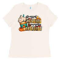 Bone stressed blessed pumpkin obsessed Ladies Tee - CowhideDigitalArt