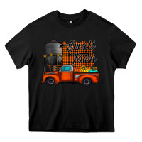 Black small town fall Heavy Core Tee - CowhideDigitalArt