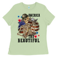 America The Beautiful 4th Of July Ladies Tee | Teevron