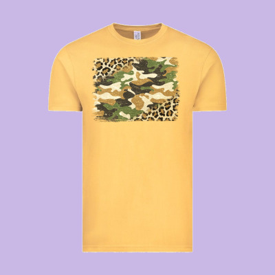 Leopard Camo Pattern Background Vintage Tee Designed By Jasminsmagicworld