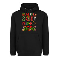 Black I'm the sassy on the elf Heavyweight Hoodie - NancyCooperArtShop